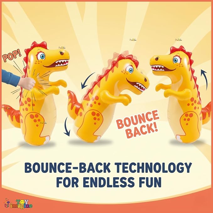 🦖 Dino Inflatable Punching Bag for Kids – Bounce-Back Active Play Toy