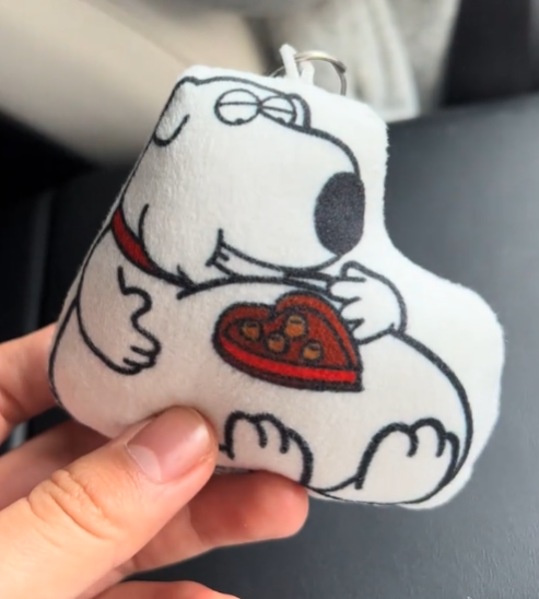 🍫 "I Love Chocolate" Brian Plush Charm