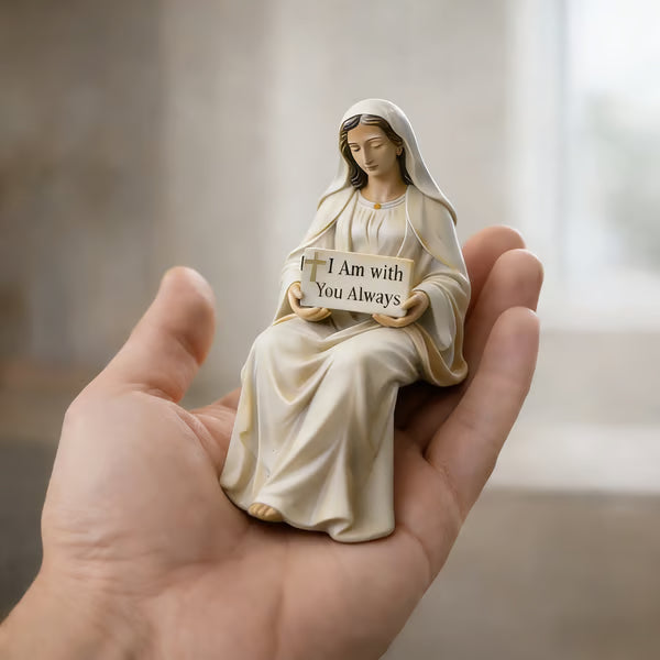 ✝️Virgin Mary Desk Companion Figurine✨Hand-Painted Ceramic Figurine