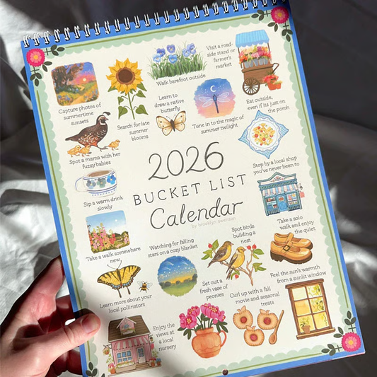 📅✨ ✨2026 Bucket List Spiral Calendar: Slow Down & Savor the Seasons📅
