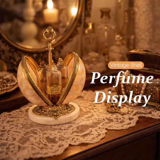 Vintage Shell Perfume Display