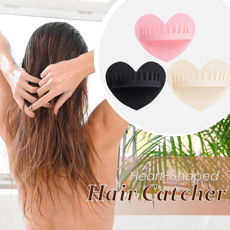 💗 Heart-Shaped Hair Catcher for Bathroom