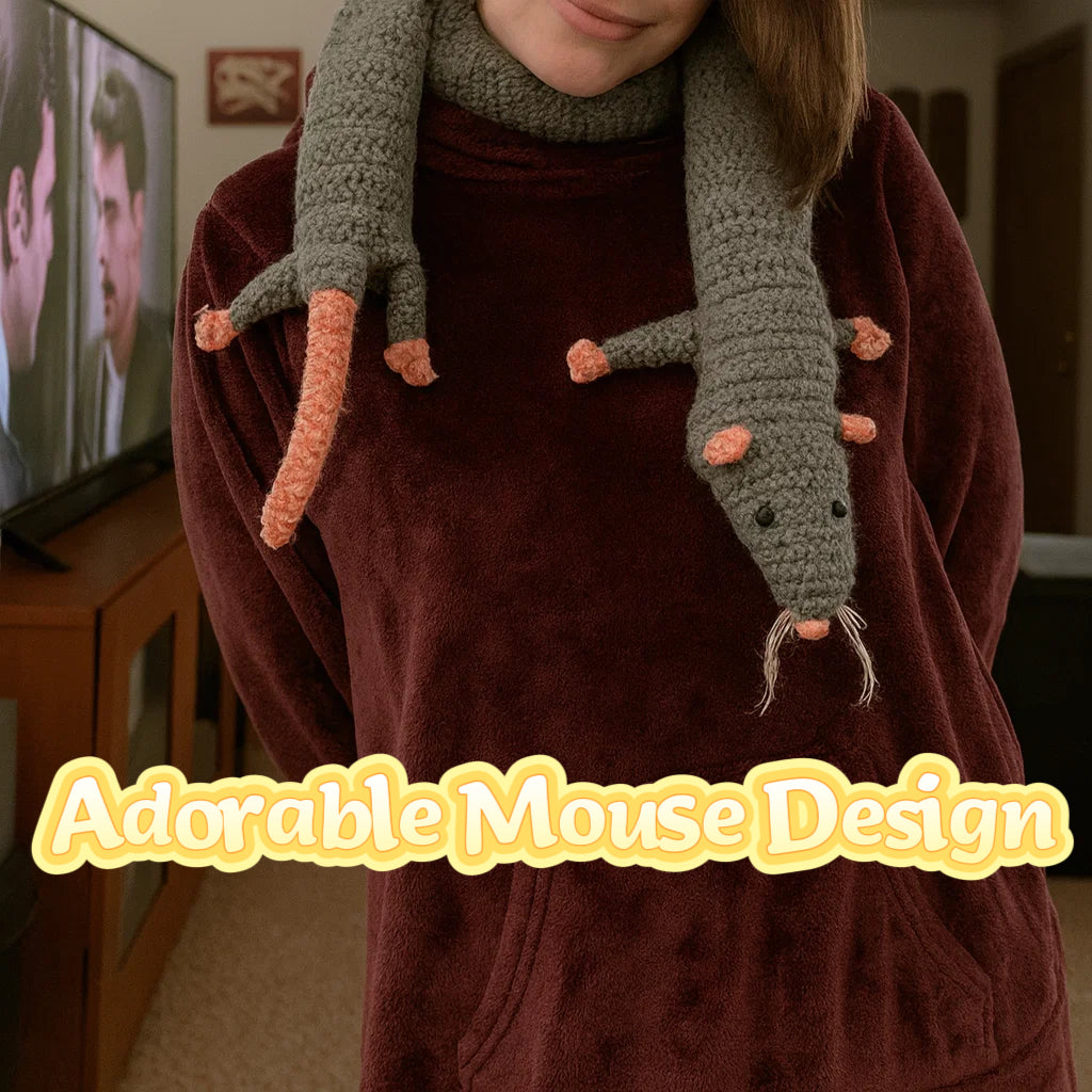 🧣Handmade Knitted Mouse Scarf