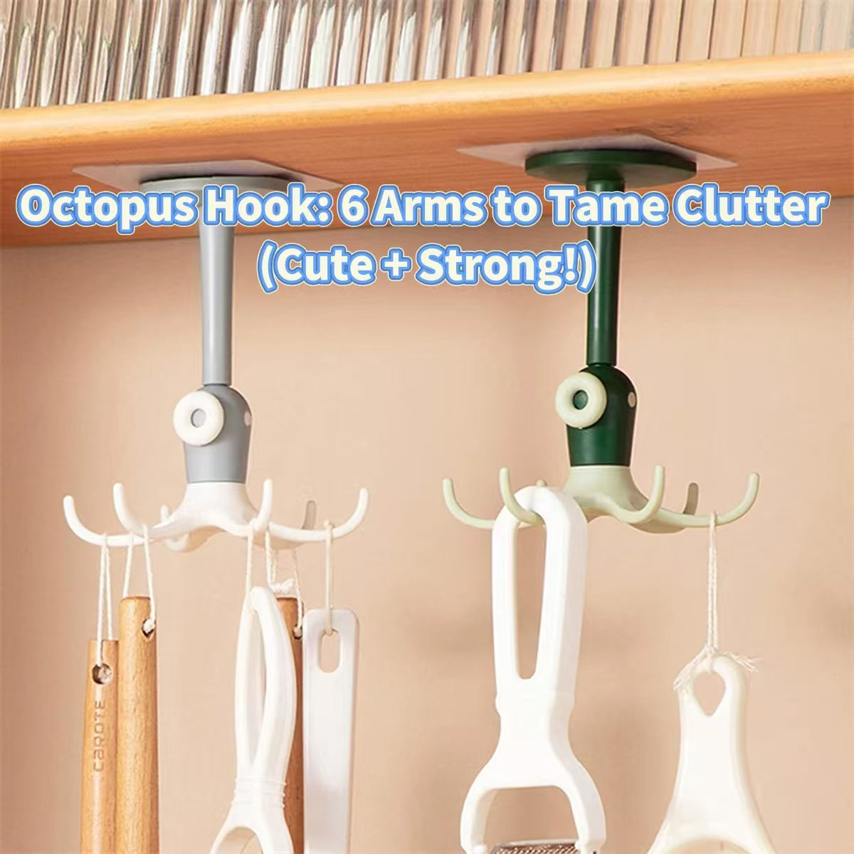360° Rotating Octopus Adhesive Hook: No-Drill Storage🛡️
