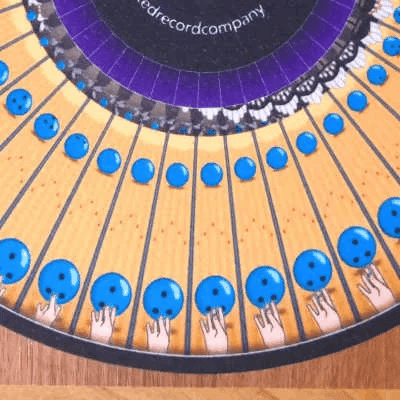 Animated Zoetrope Slipmat — 12″ Optical Illusion Turntable Mat