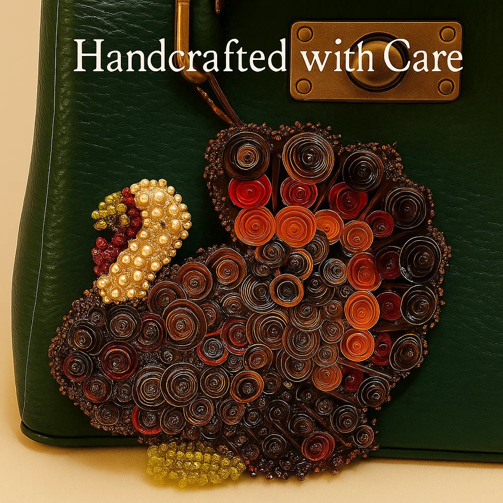 🦃 Turkey Sequin & Beaded Felt Ornament