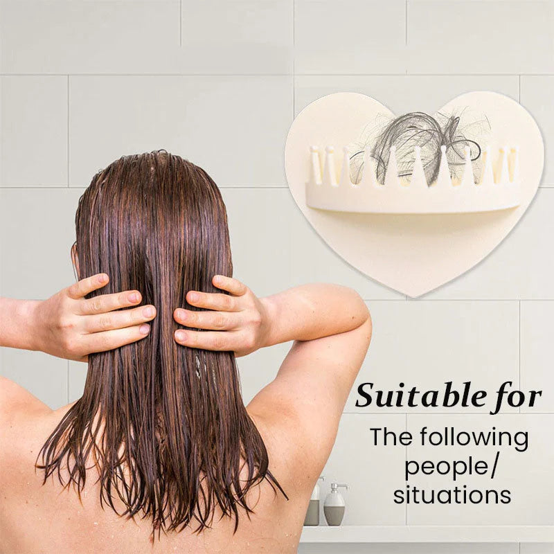 💗 Heart-Shaped Hair Catcher for Bathroom