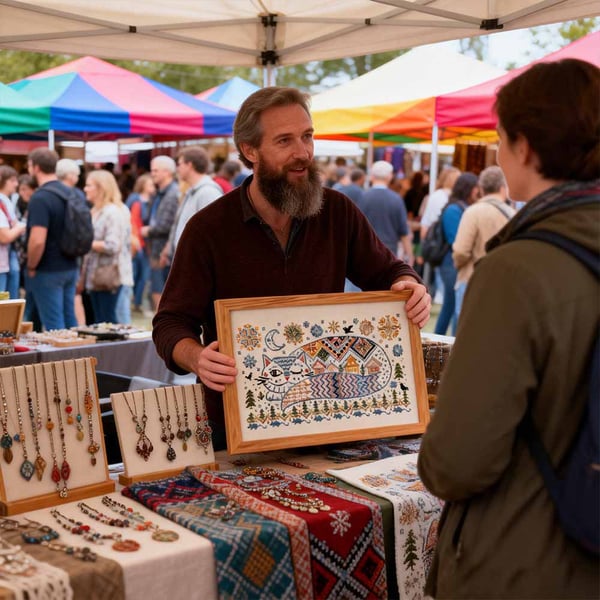 🐱 Winter Cats Cross Stitch Kit