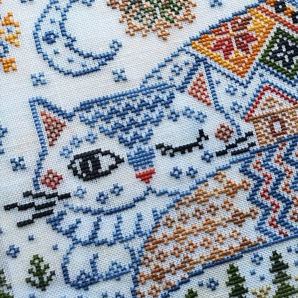 🐱 Winter Cats Cross Stitch Kit