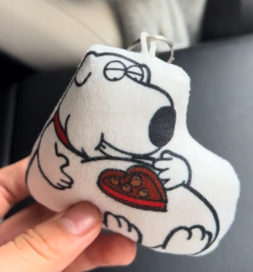 🍫 "I Love Chocolate" Brian Plush Charm