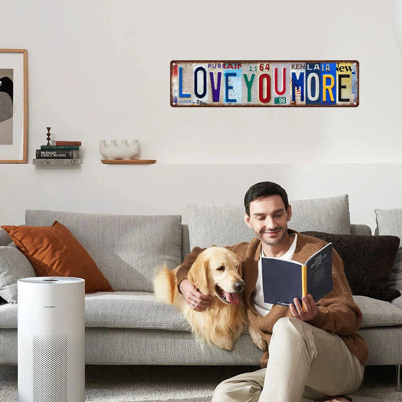 ❤️ Love You More Vintage Wall Sign