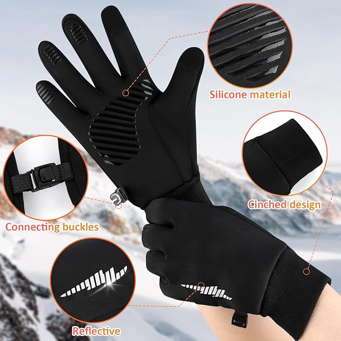 Winter Gloves Warm Touchscreen Windproof Water Resistant Soft Lining