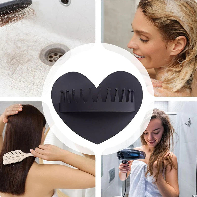 💗 Heart-Shaped Hair Catcher for Bathroom