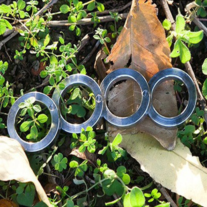 Stainless Steel Outdoor Rotatable Folding Ring (4 pack)