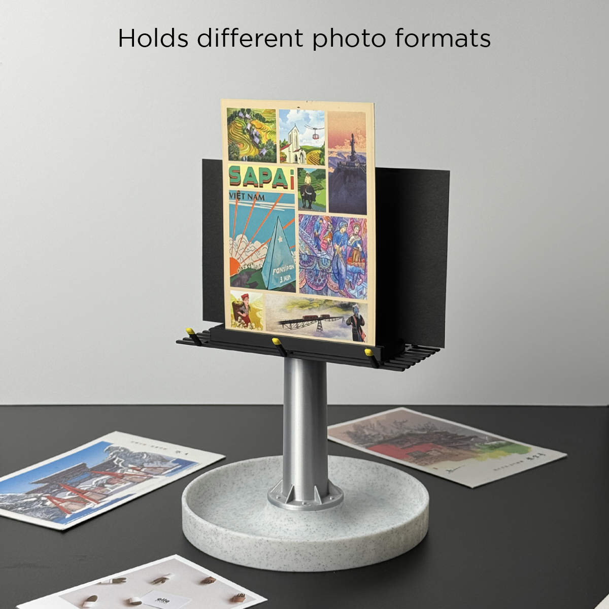 Photo Display Stand with Tray
