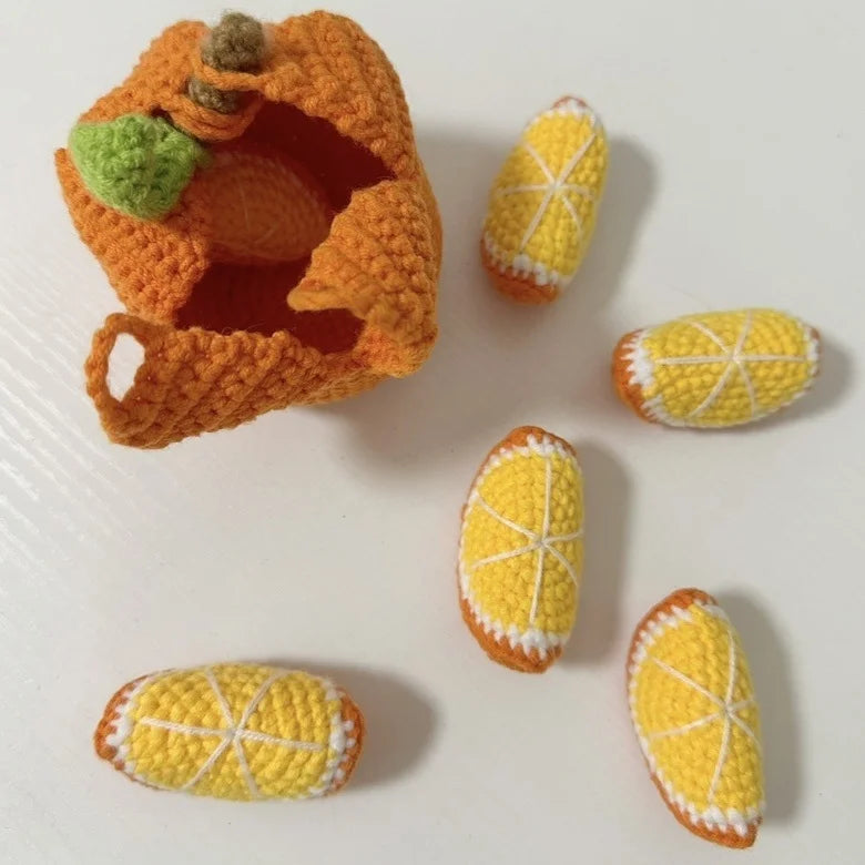 🍊 Crochet Fruit Cup Mat Set