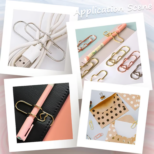 ❤️ Heart Pen Clips | Metal Multifunctional Paperclip Pen Holder