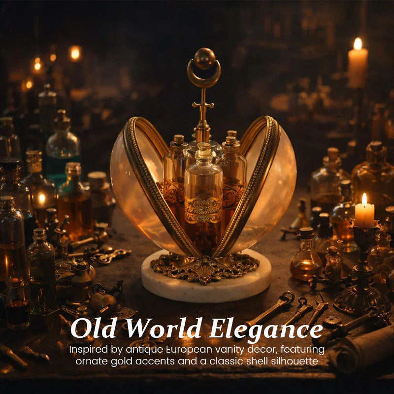 Vintage Shell Perfume Display