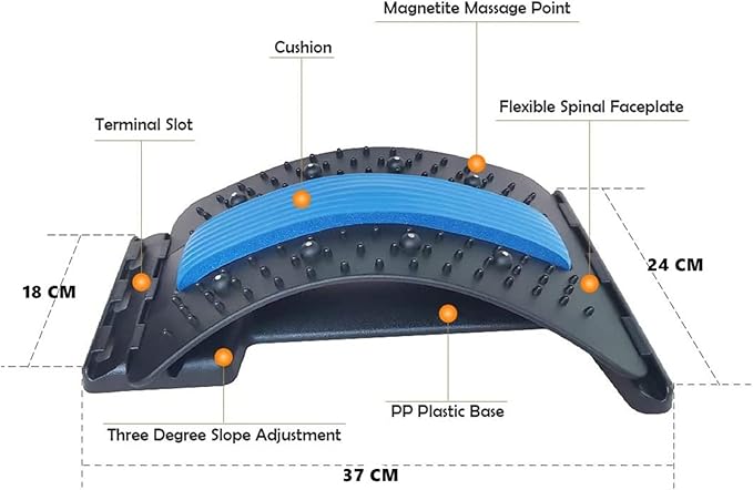 🏡3-Level Back Stretcher Lumbar Acupuncture Massage Relief