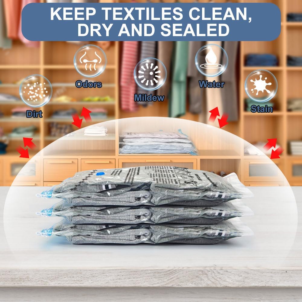 📦 Vacuum Storage Bags - 80% Space Saving Airtight Seal Bags