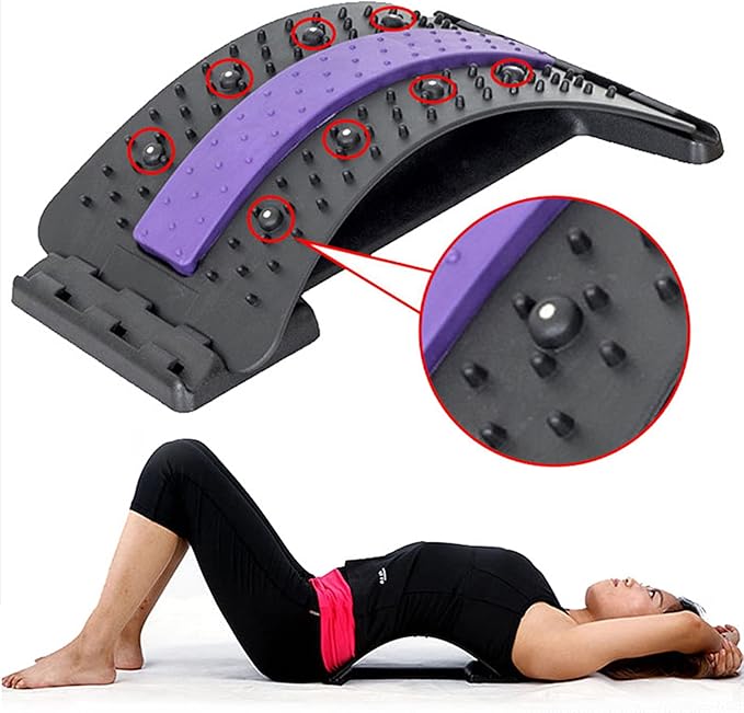 🏡3-Level Back Stretcher Lumbar Acupuncture Massage Relief