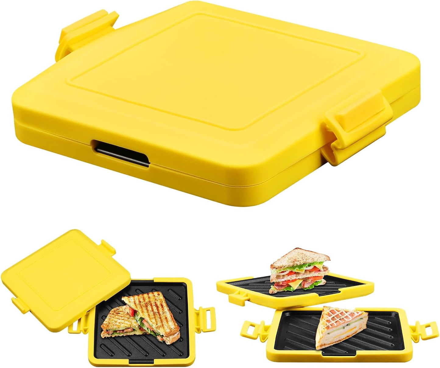 🍔 Microwave Toaster Sandwich Maker: Crispy Meals in 3-5 Mins