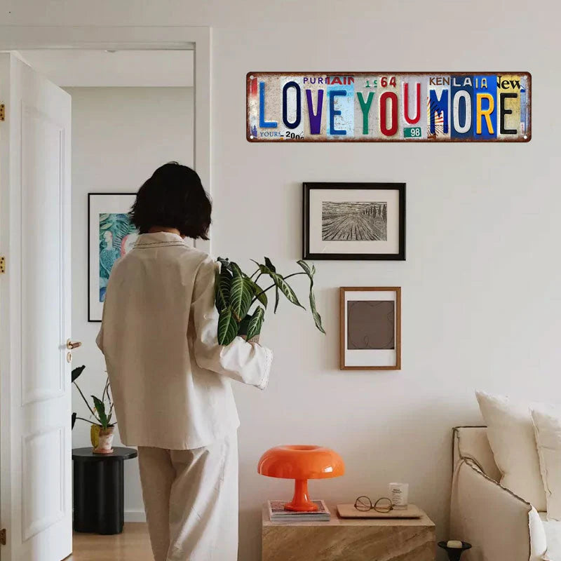 ❤️ Love You More Vintage Wall Sign