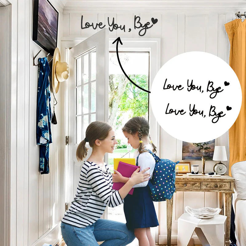 “Love You, Bye” Wall Decal
