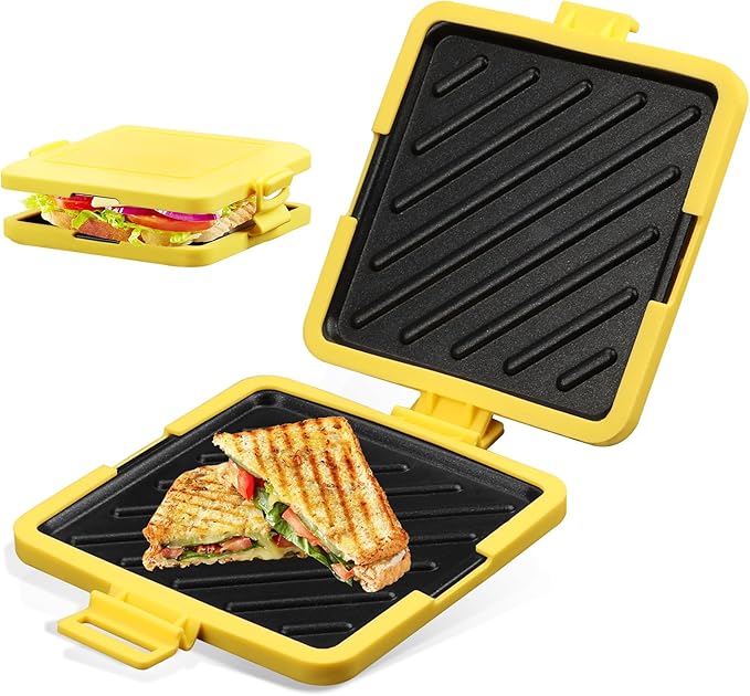 🍔 Microwave Toaster Sandwich Maker: Crispy Meals in 3-5 Mins