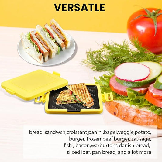 🍔 Microwave Toaster Sandwich Maker: Crispy Meals in 3-5 Mins