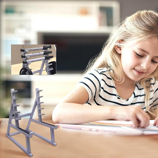 🏋️ Desk Pen Holder: Mini Barbell Rack for Pens & Small Supplies