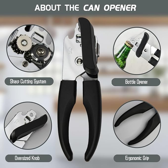 3-in-1 Can Opener: Open Cans, Bottles & Wine Effortlessly 🛠️