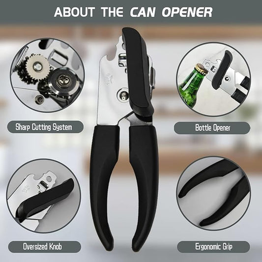 3-in-1 Can Opener: Open Cans, Bottles & Wine Effortlessly 🛠️