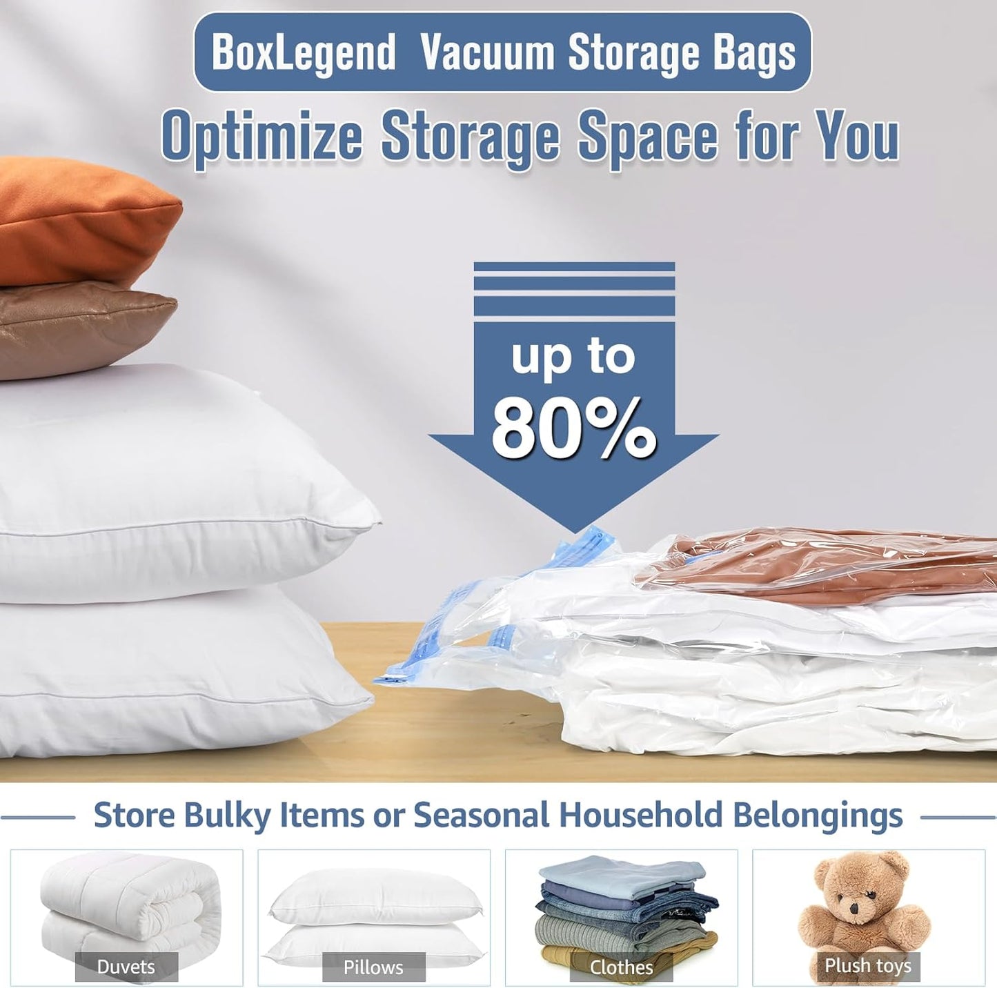 📦 Vacuum Storage Bags - 80% Space Saving Airtight Seal Bags