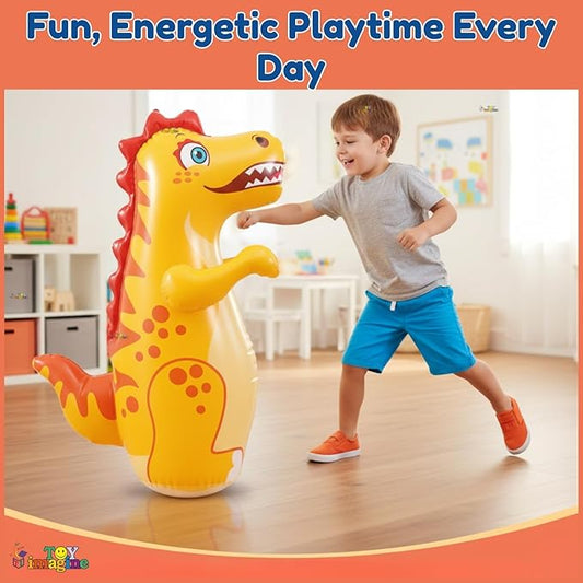 🦖 Dino Inflatable Punching Bag for Kids – Bounce-Back Active Play Toy