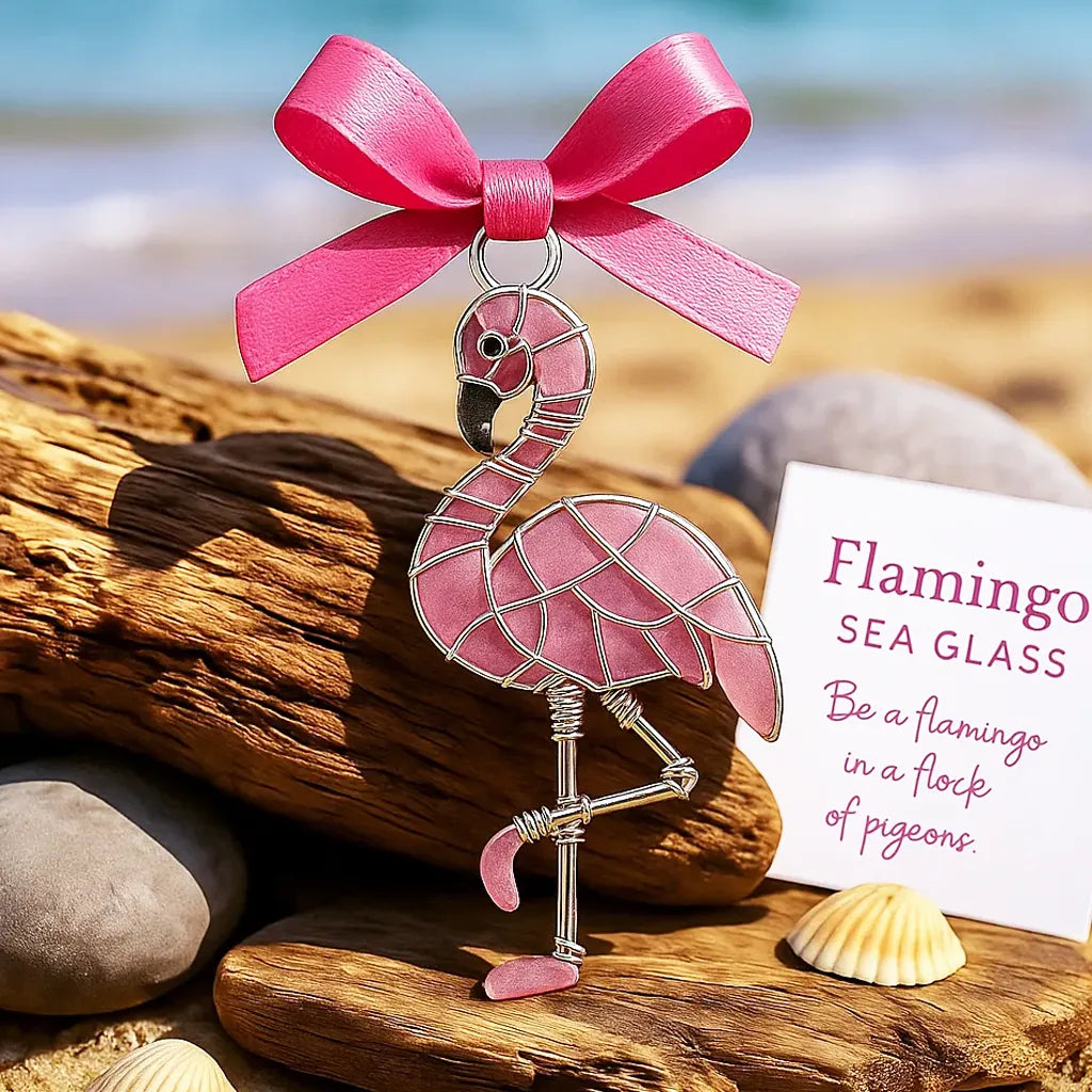 Handmade Sea Glass Bird Ornament