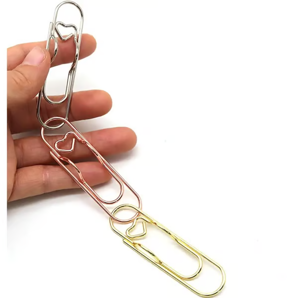 ❤️ Heart Pen Clips | Metal Multifunctional Paperclip Pen Holder