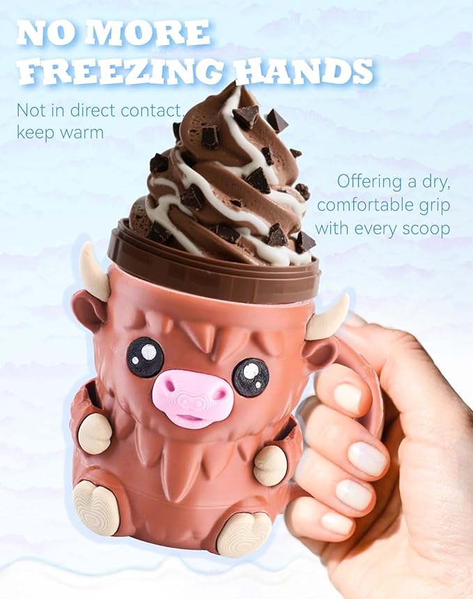 Highland beef ice cream cup holder