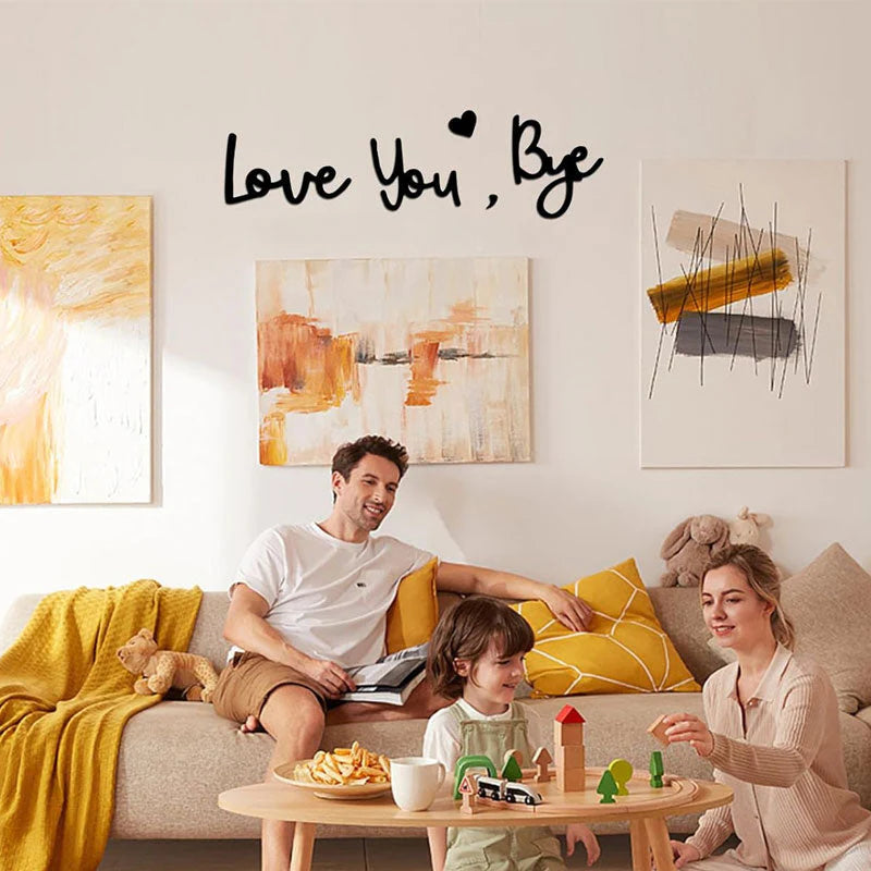 “Love You, Bye” Wall Decal