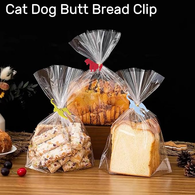 Reusable animal-shaped food bag clips