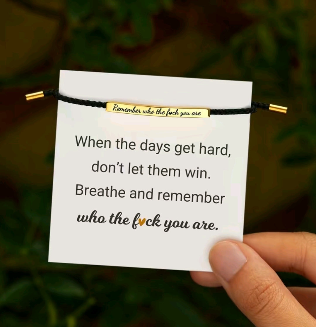 💪 “Remember Who You Are” Motivational Bracelet