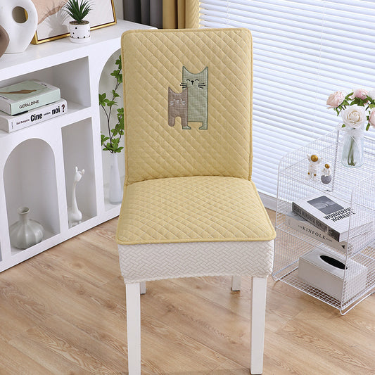 Cute Cat Chair Cover: Cozy, Stylish & Protects Your Chairs! 🐾🍽️