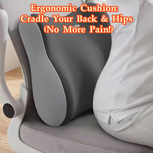 2-in-1 Ergonomic Lumbar & Seat Cushion: Relieve Back/Hip Pain for Office/Car 🧘