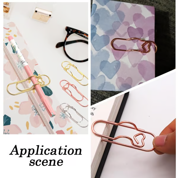 ❤️ Heart Pen Clips | Metal Multifunctional Paperclip Pen Holder