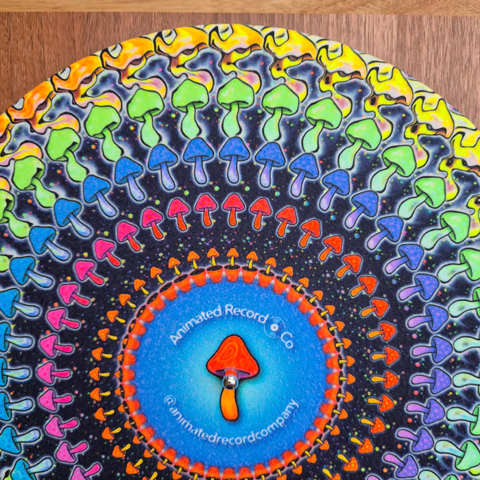 Animated Zoetrope Slipmat — 12″ Optical Illusion Turntable Mat